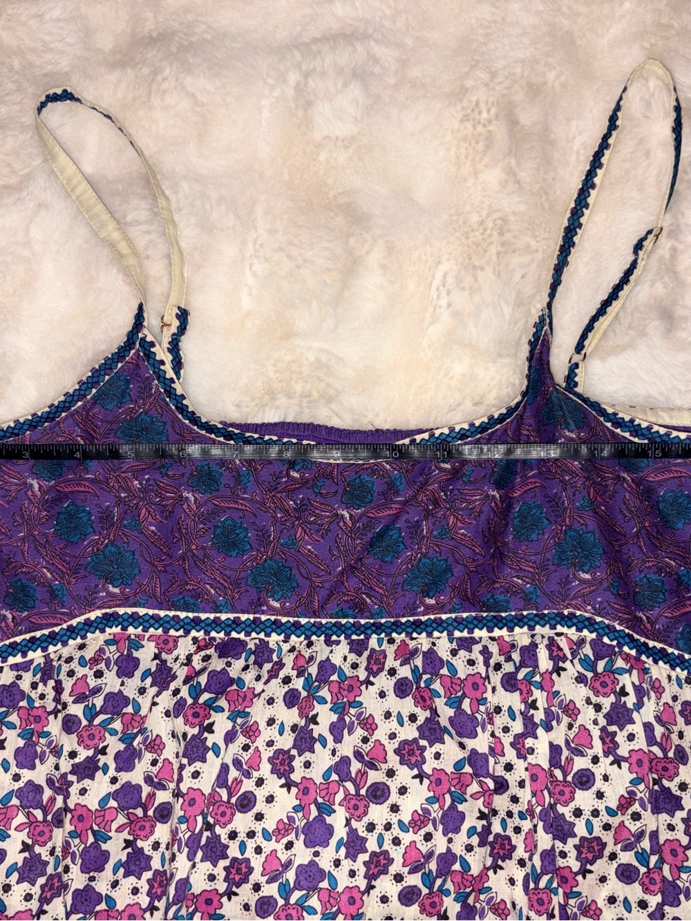 Natural Life Bohemian Floral Maxi Dress in Purple and Cream - Picture 8 of 8